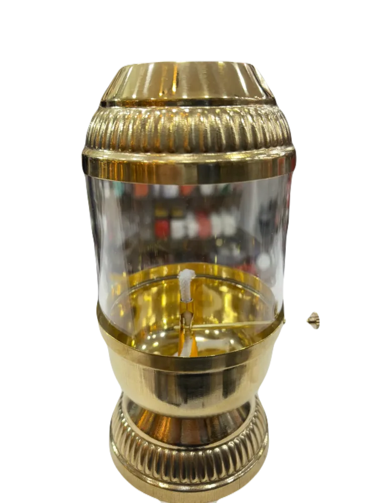 Akhand diya with moving wick, large size, 350 ml