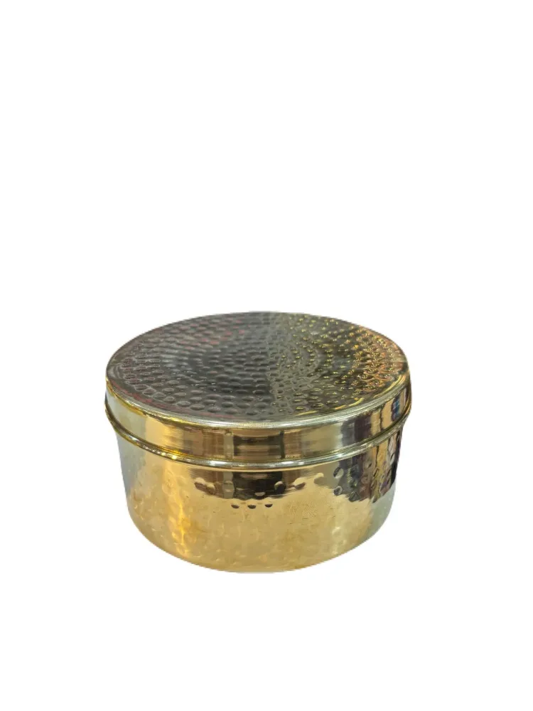 Peetal storage box tiffin type | Pital | Brass