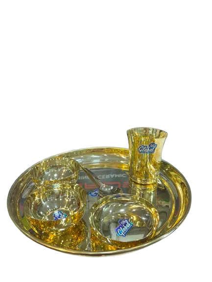 Brass Thali set Global Tulip