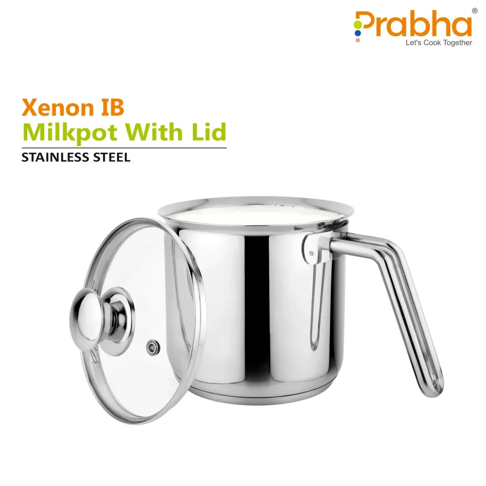 Prabha Stainless Steel sandwich bottom Milk Pot 2.5 litres