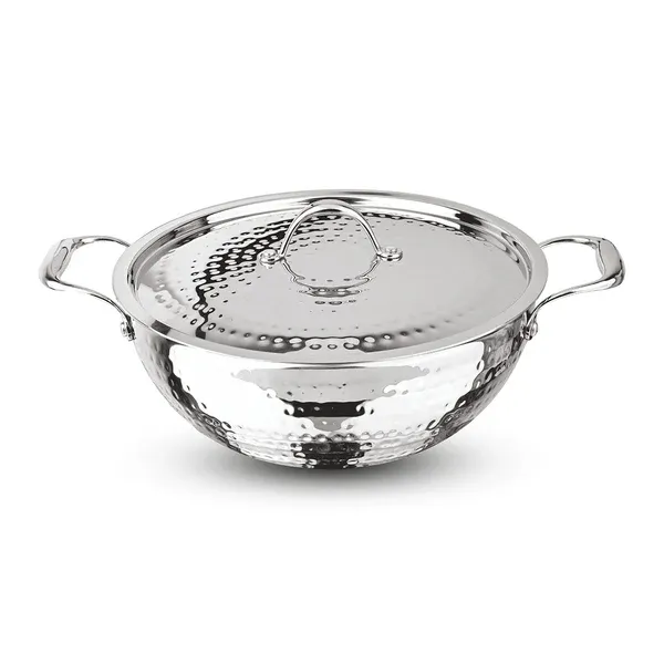 Signoraware Hammered Triply Stainless Steel Deep Kadhai
