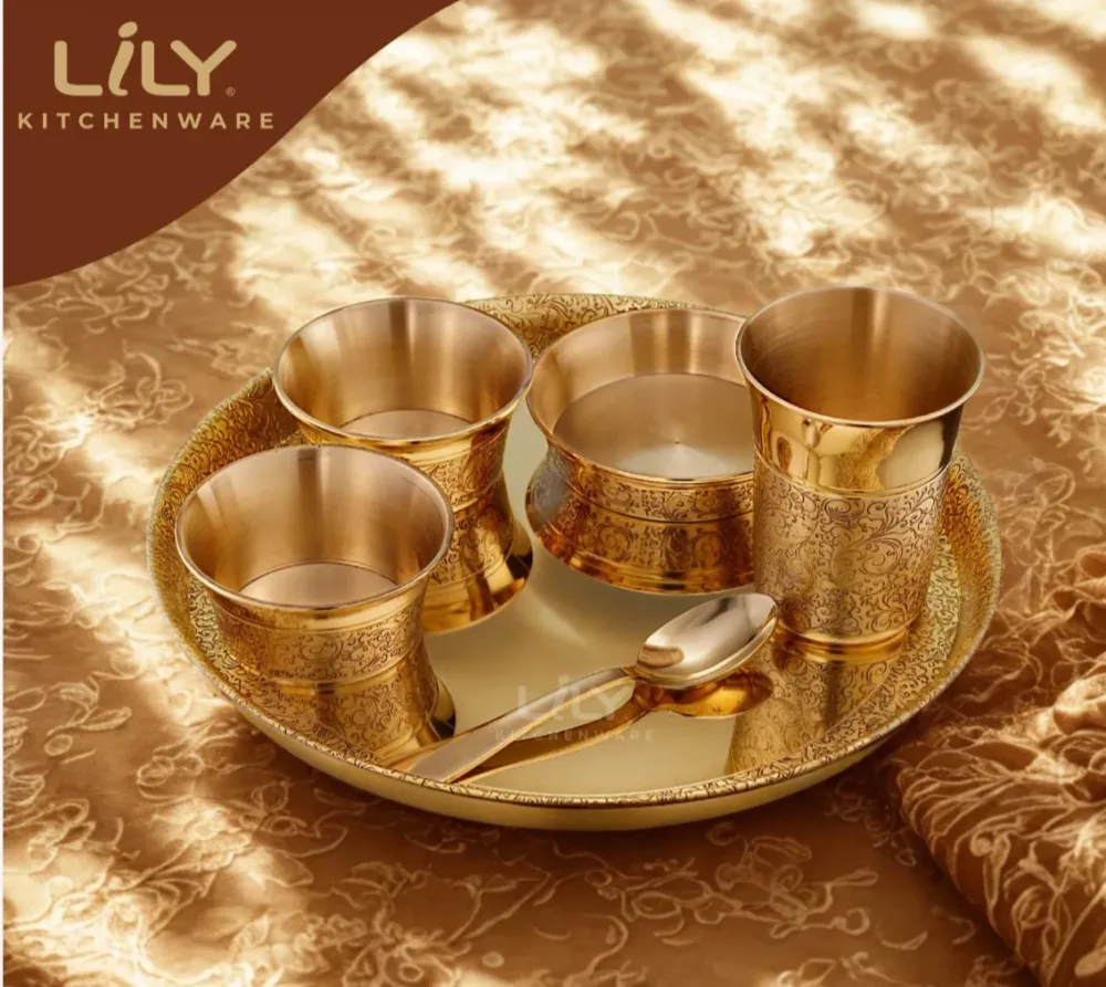 Lily Brass Heritage Thali set
