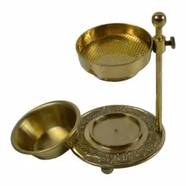 Brass Handmade Fragrance Oil Diffuser Incense Resin Burner Charcoal Burner With Adjustable Bowl