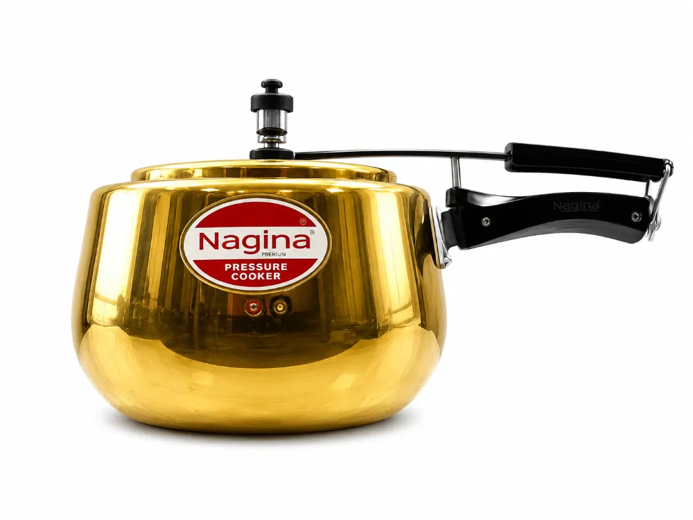 Nagina Brass Pressure cooker with Inner Kalai Size 5 litres