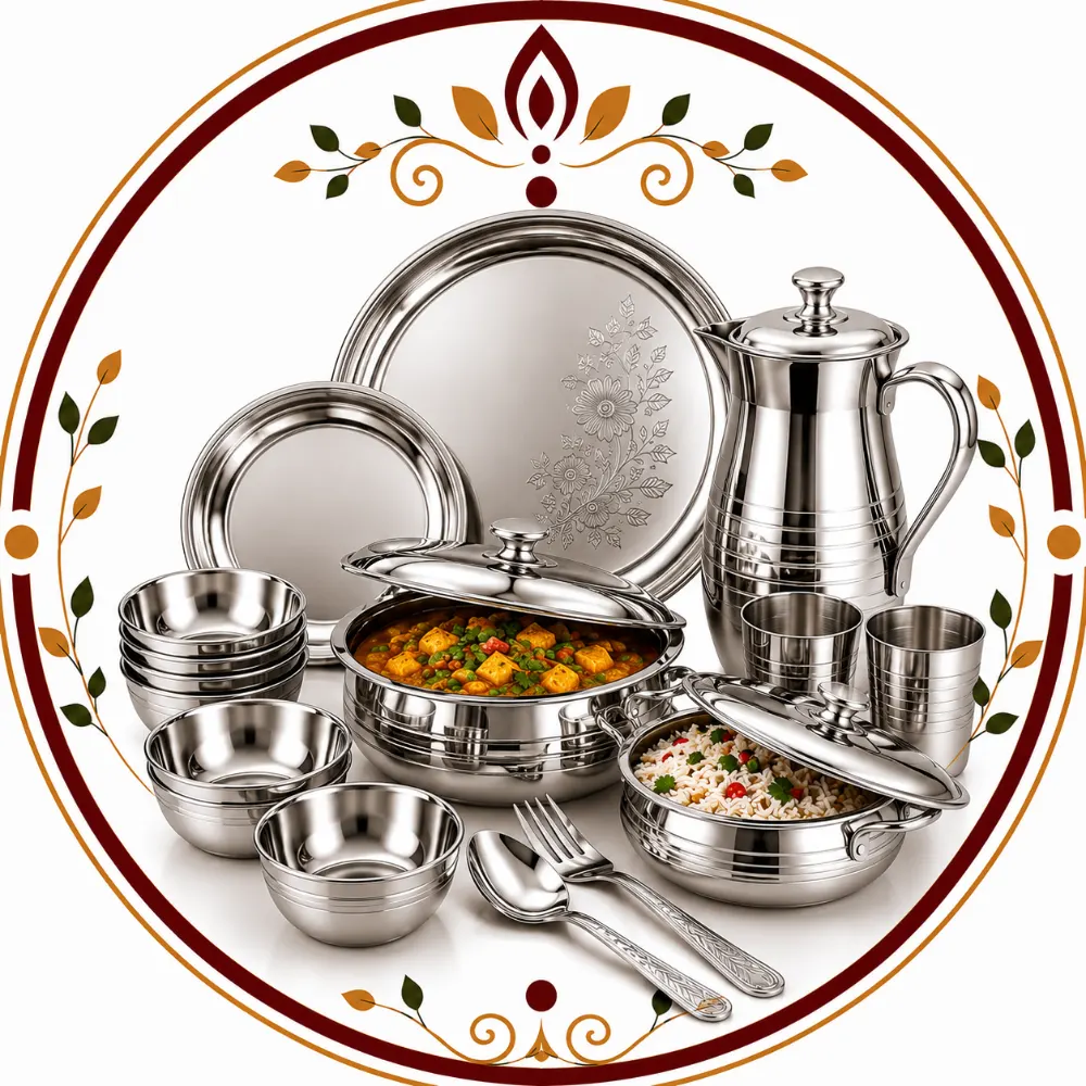 Stainless steel dinner set