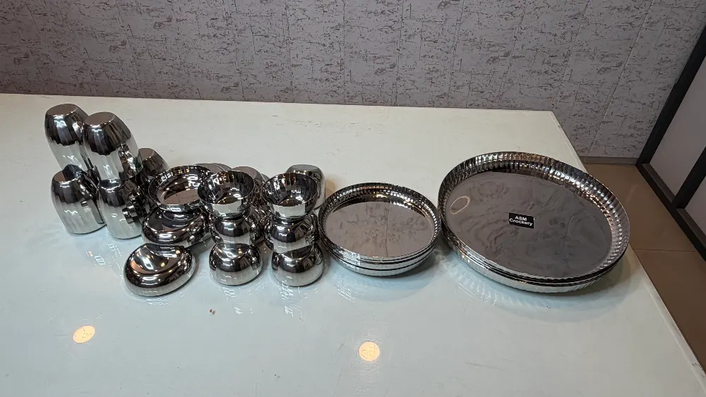 Stainless steel dinner set  36 pieces 