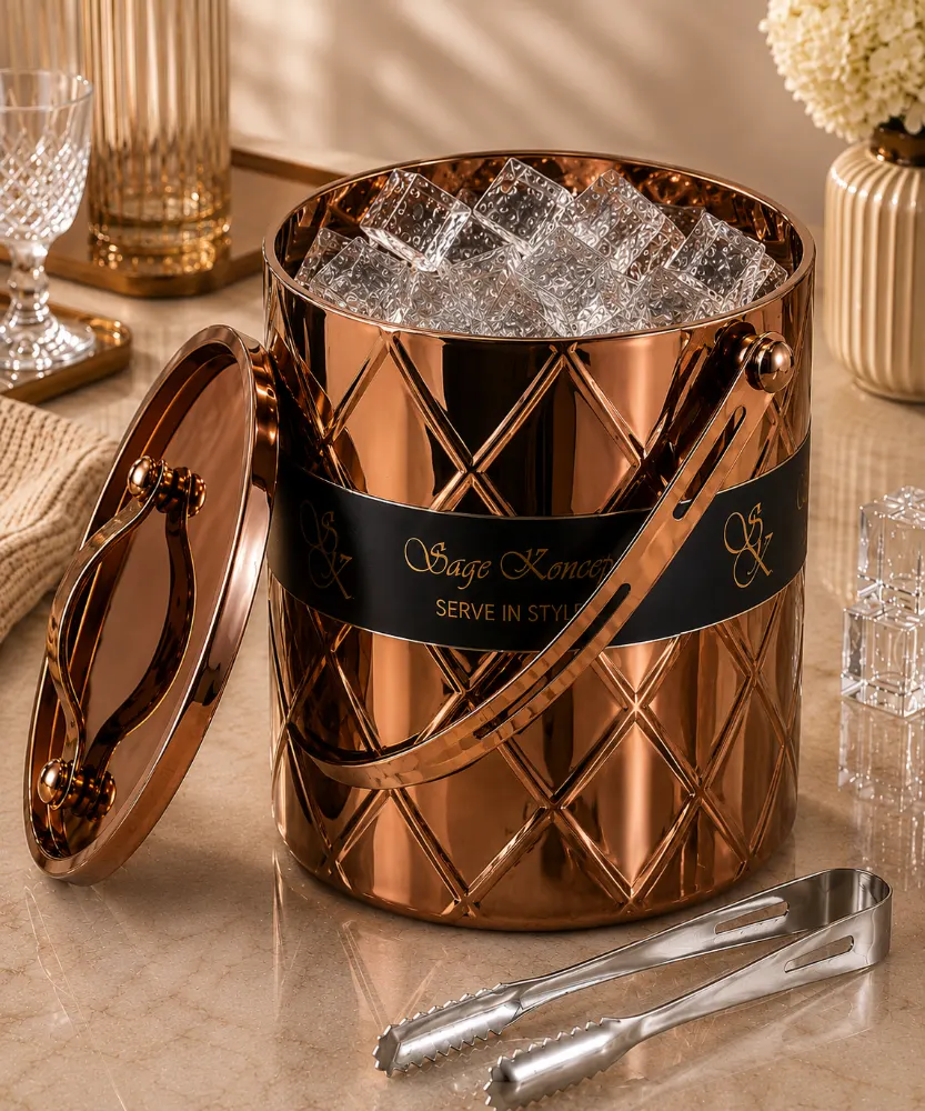 Premium PVD Coated Ice Bucket, Stainless Steel material