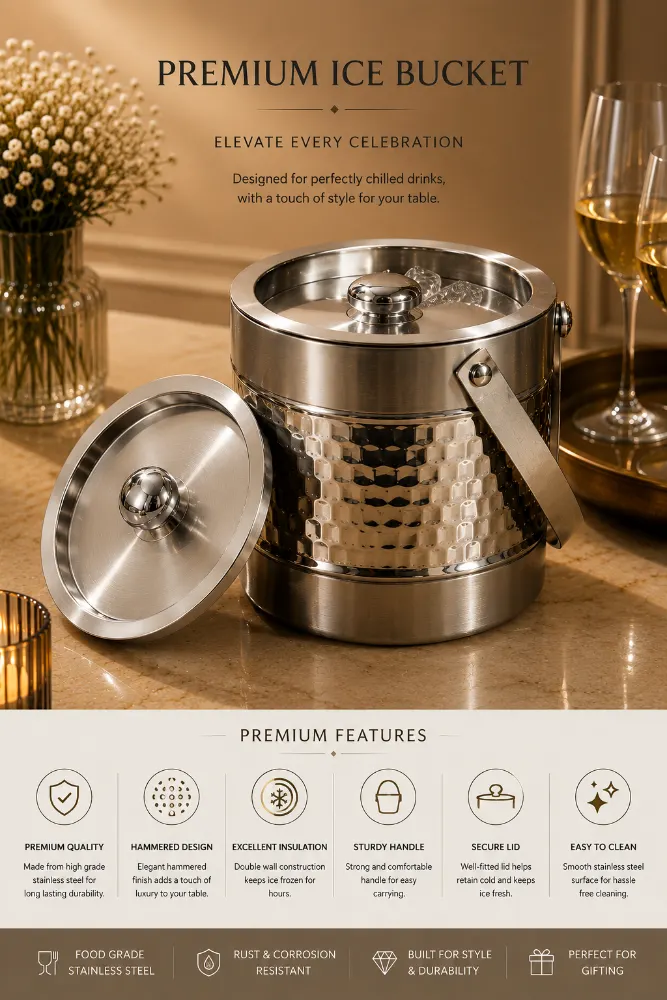 Stainless steel Ice Bucket