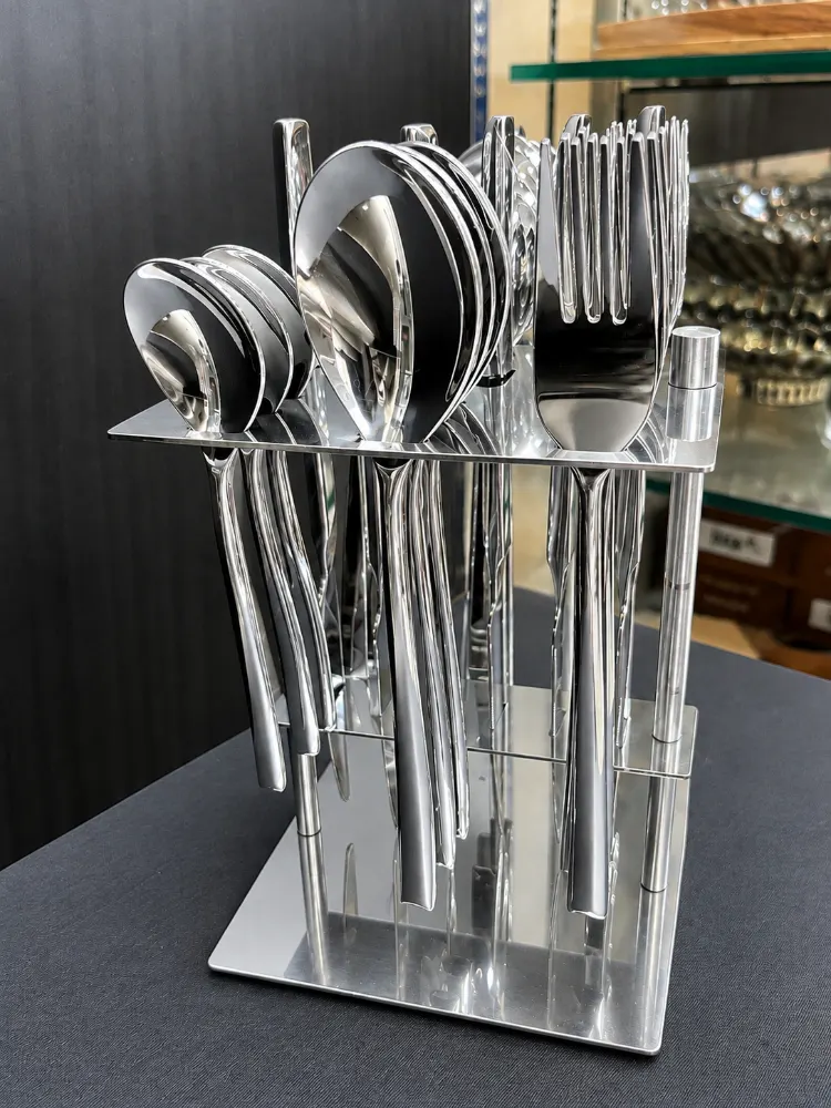 Fns Stainless Steel Cutlery Set with knife with Stand 24 pieces