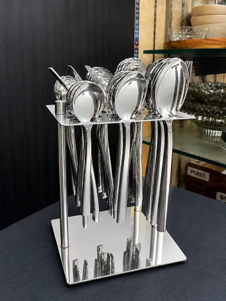 Fns Stainless Steel Cutlery Set with Stand 24 pieces