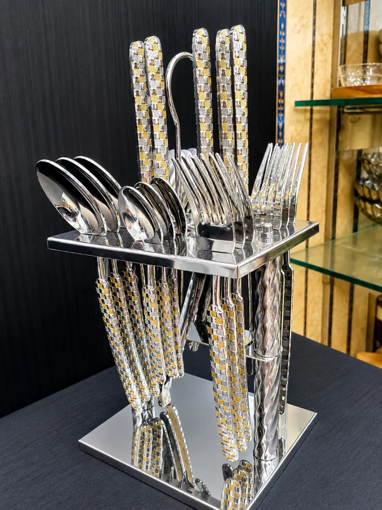 Fns Imperio Stainless Steel Cutlery Set with Stand 24 pieces