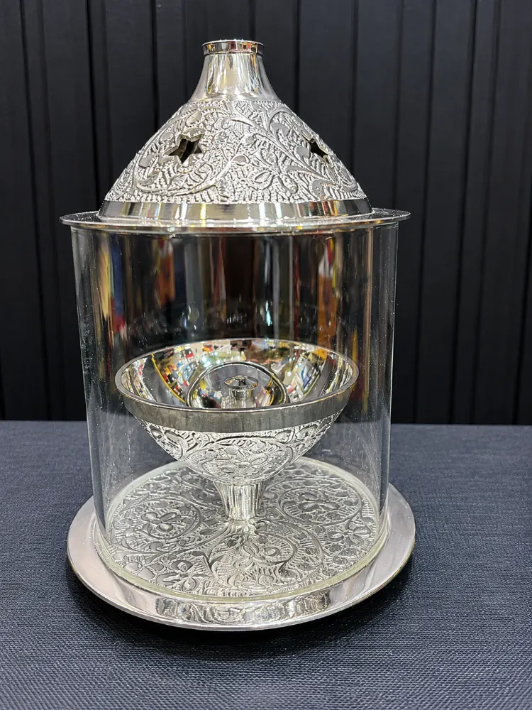 Akhand Diya Medium Silver