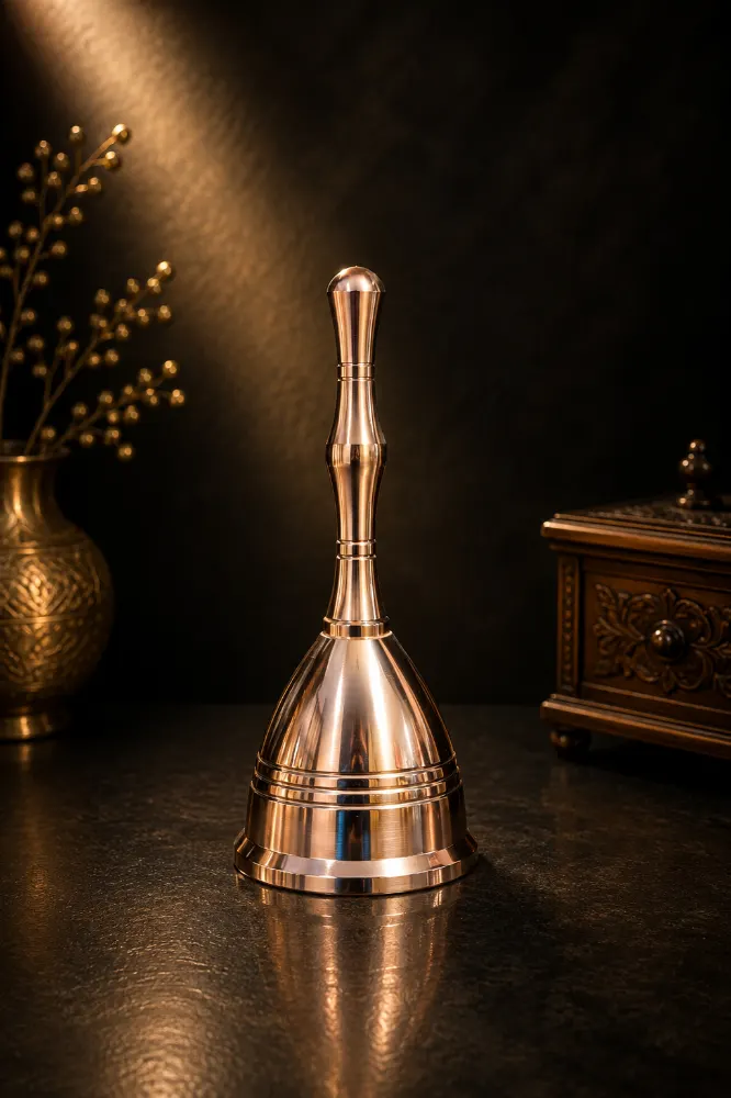 Brass Ghanti Matte Copper Color Small
