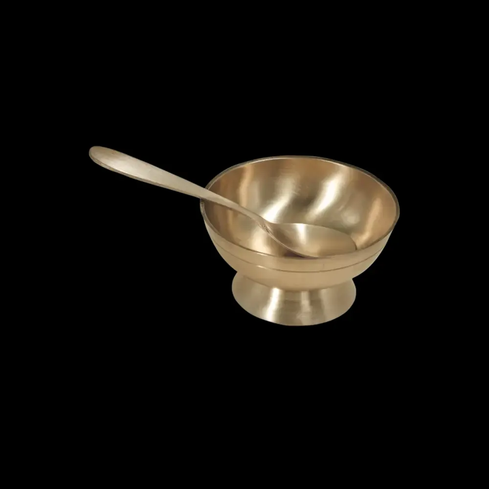 Bronze, Kansa Ice Cream set, 1 ice cream bowl and 1 spoon
