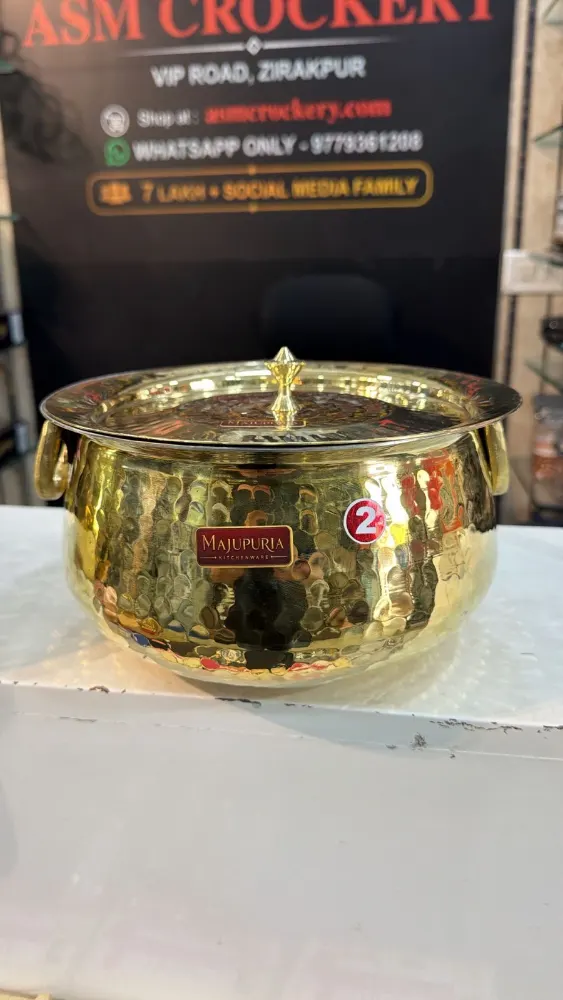 Majupuria Brass lagan handi with kalai
