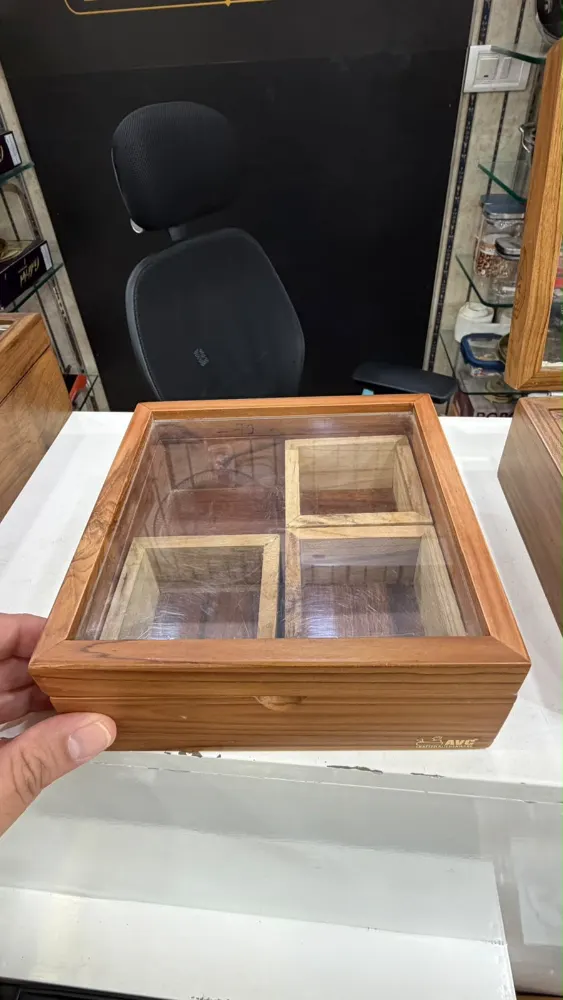 Wooden Masala box with 3 containers